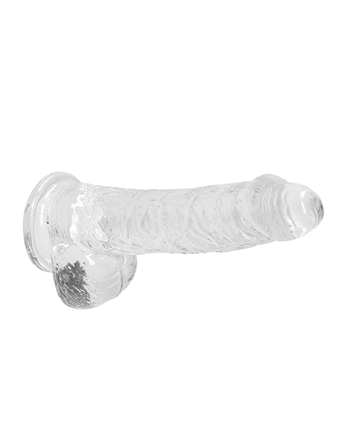 Shots RealRock Realistic Crystal Clear 6" Dildo w/Balls -  Transparent Clear