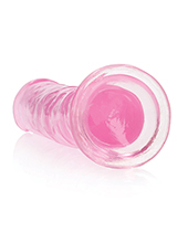 Shots RealRock Crystal Clear 7" Straight Dildo w/Suction Cup - Pink