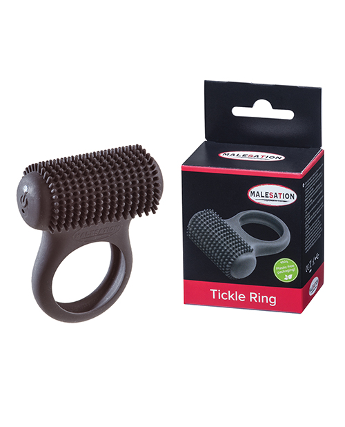 MALESATION Tickle Me Nubbed Cock Ring - Black