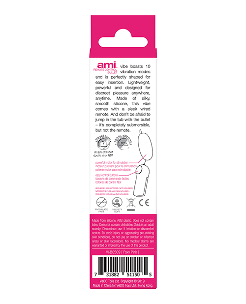 VeDO AMI Remote Control Bullet - Foxy Pink DO NOT REORDER