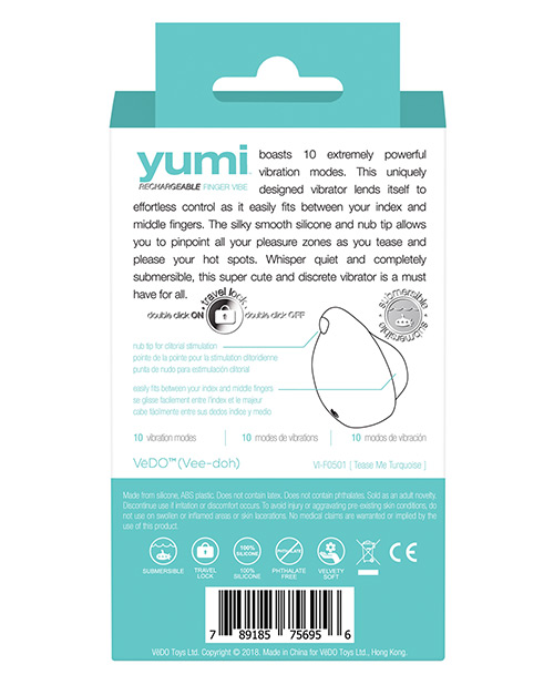 VeDO Yumi Finger Vibe - Tease Me Turquoise