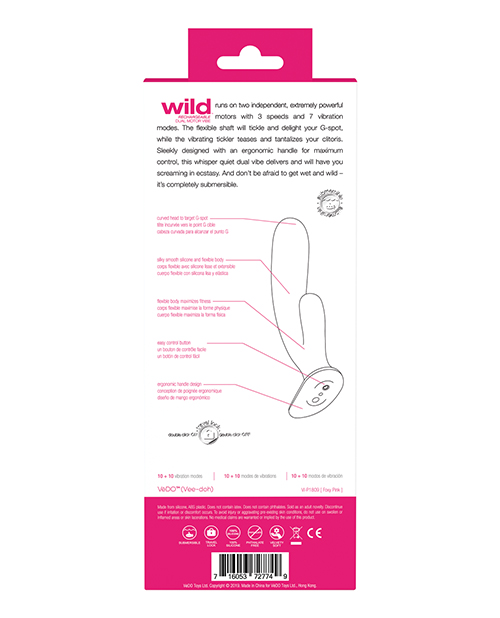 VeDO Wild Rechargeable Dual Vibe - Pink