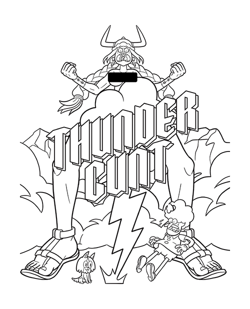 Wood Rocket Suck My Crayon Swear Word Adult Coloring Book