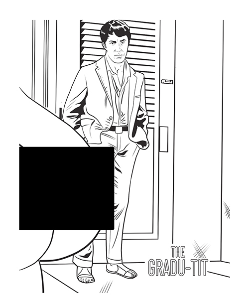 Wood Rocket Boobs Adult Coloring Book