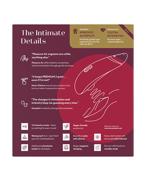 Womanizer Premium 2 - Bordeaux