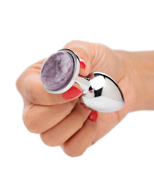 Booty Sparks Gemstones Amethyst Gem Anal Plug - Small
