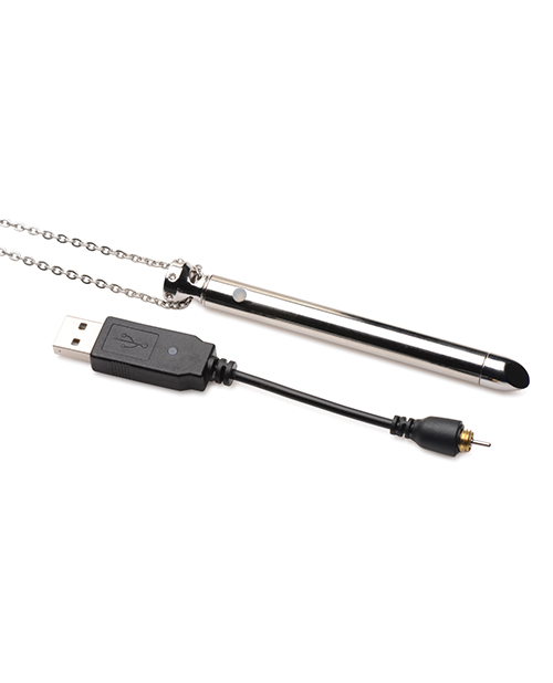 Charmed 7X Vibrating Necklace - Silver