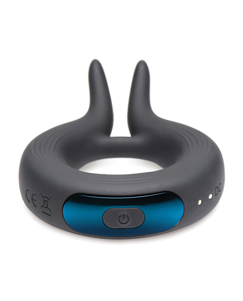 Trinity Men 10X Cock Viper Dual Stimulation Silicone Cock Ring - Black