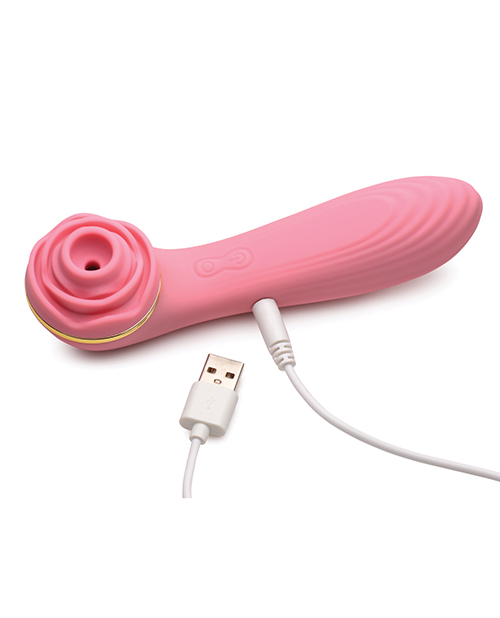 Inmi Bloomgasm Passion Petals Rose 10X Suction & Vibrator - Pink